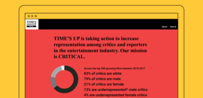 Times Up CRITICAL website homepage