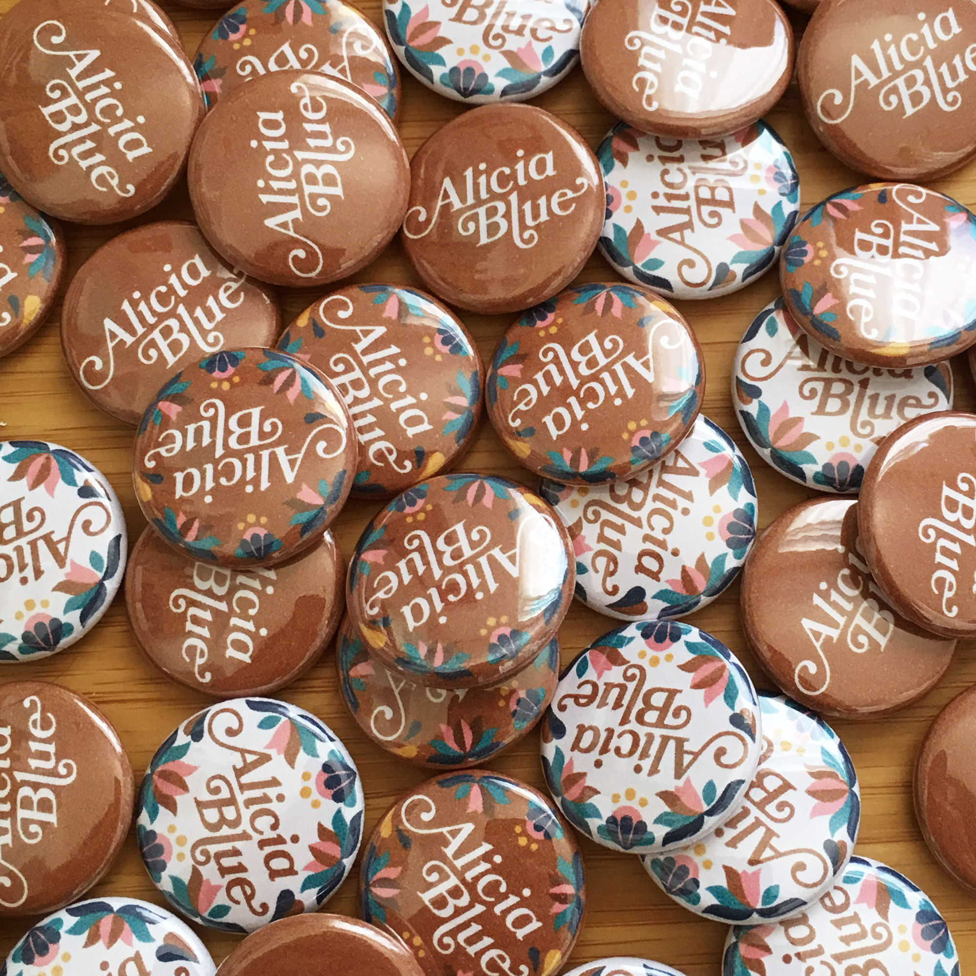 Alicia Blue Buttons