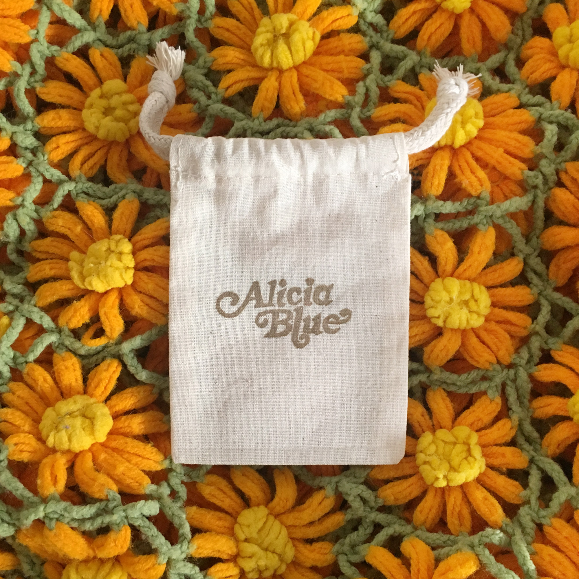 Alicia Blue Stamped Bag