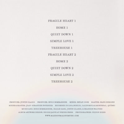 I & II EP – Madison Malone – back cover