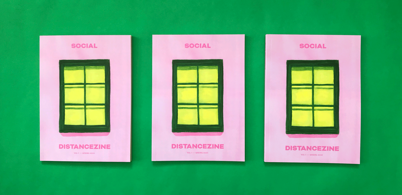 Social Distancezine front and back cover animation