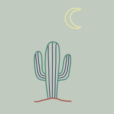 Thread & Supply Lone Cactus Illustration