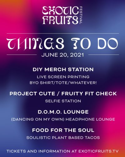 Exotic Fruits artist poster – things to do