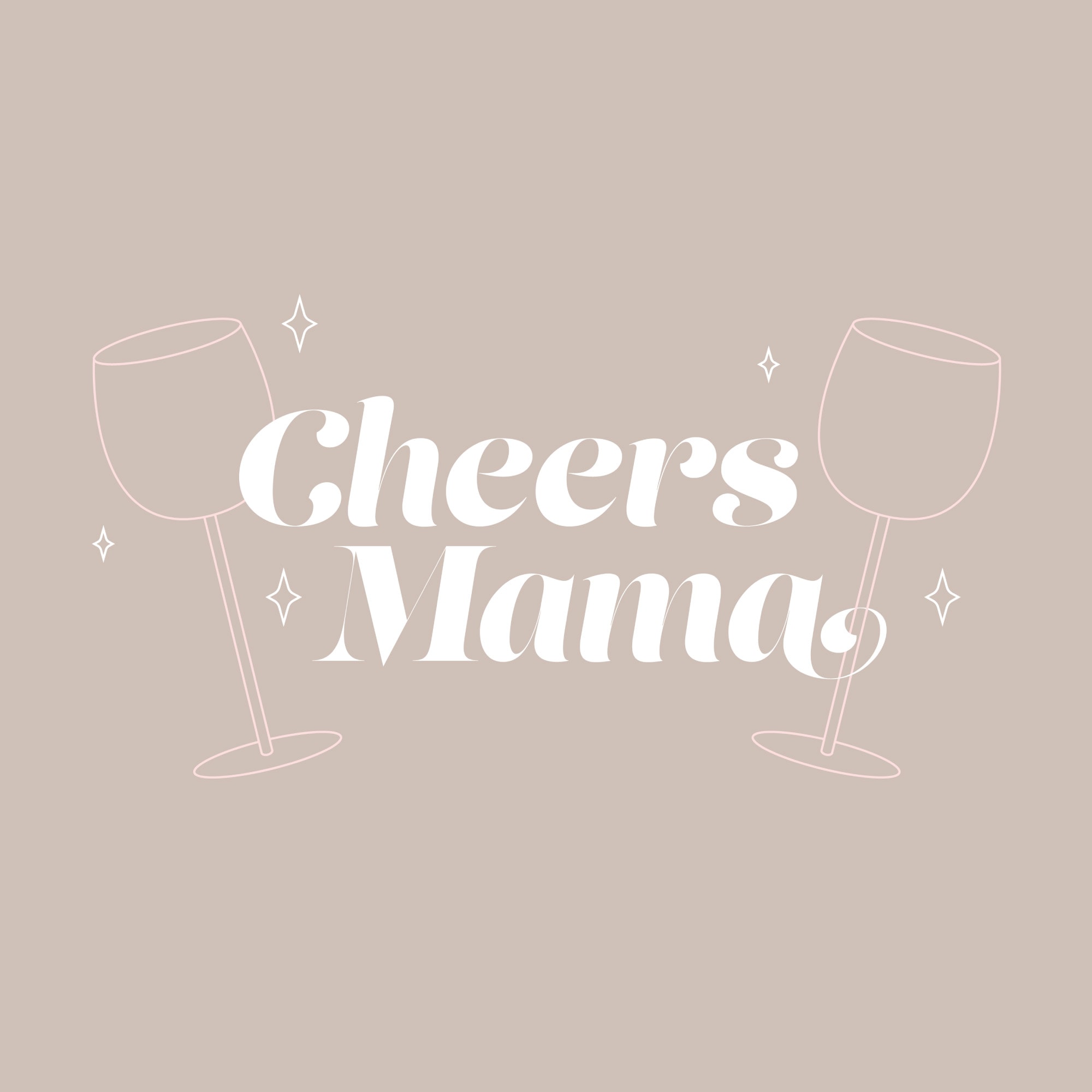 Backyard Boujee Tees Cheers Mama illustration