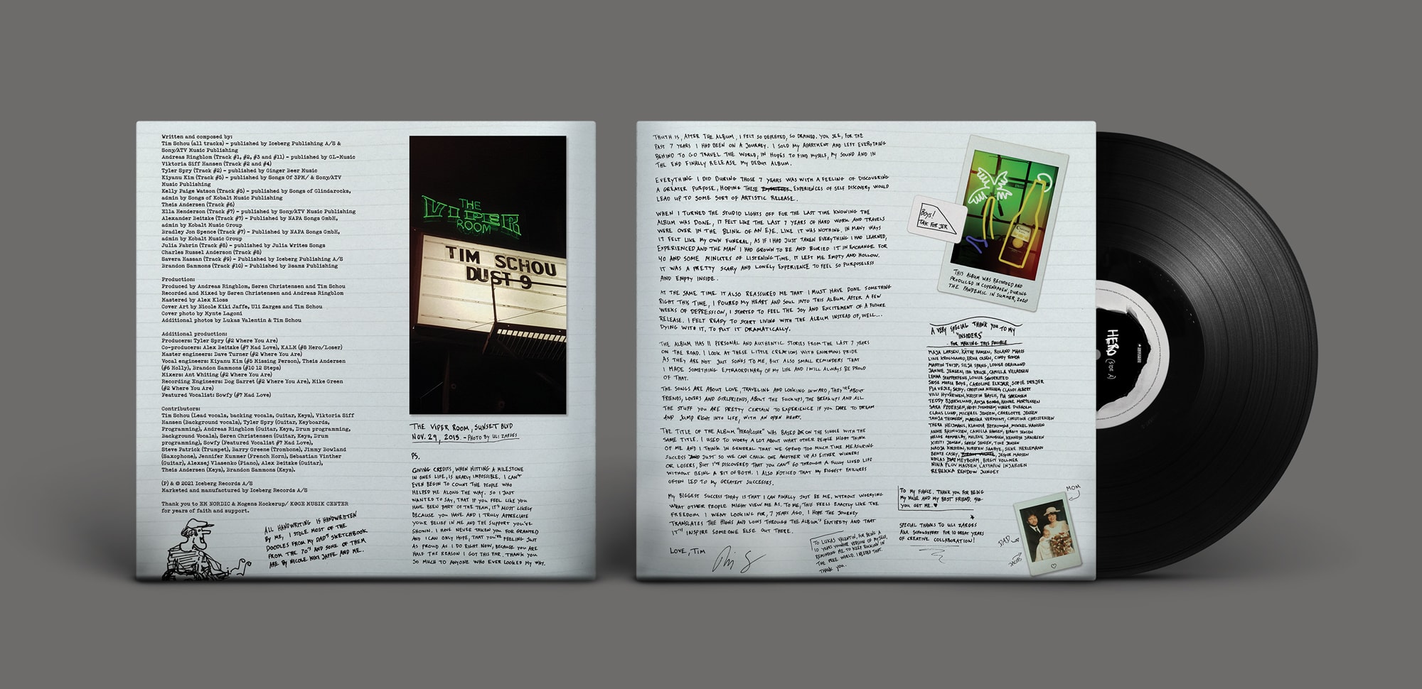 Hero/Loser Vinyl credit sleeve
