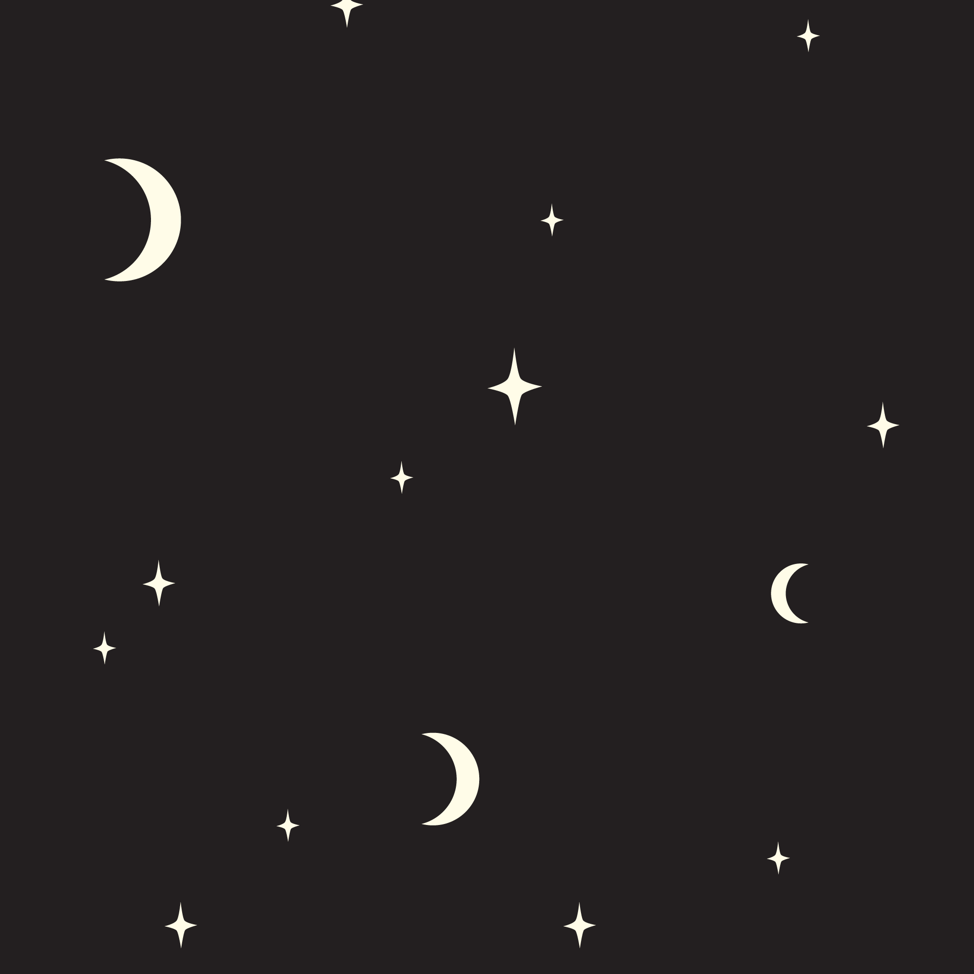 Moon and stars pattern