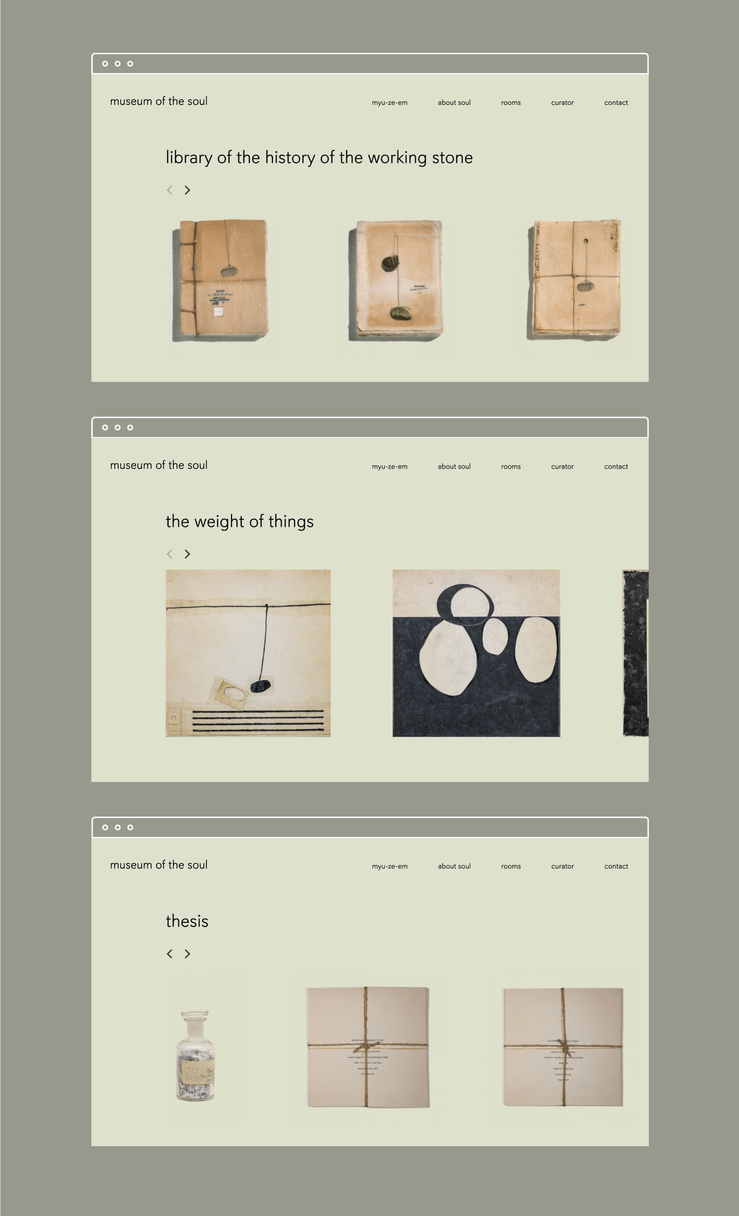 Museum of the Soul – project pages