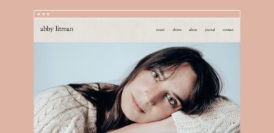 Abby Litman Website homepage