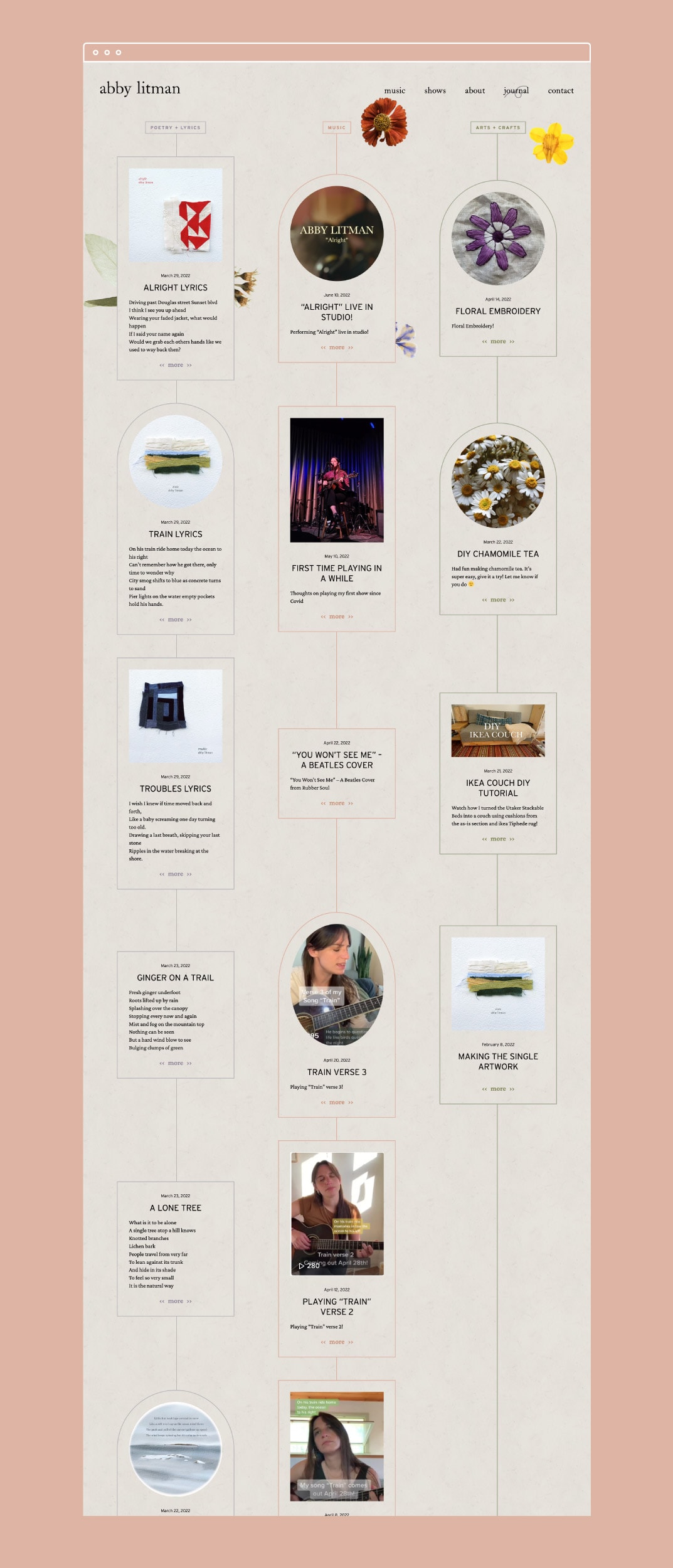 Abby Litman Website journal